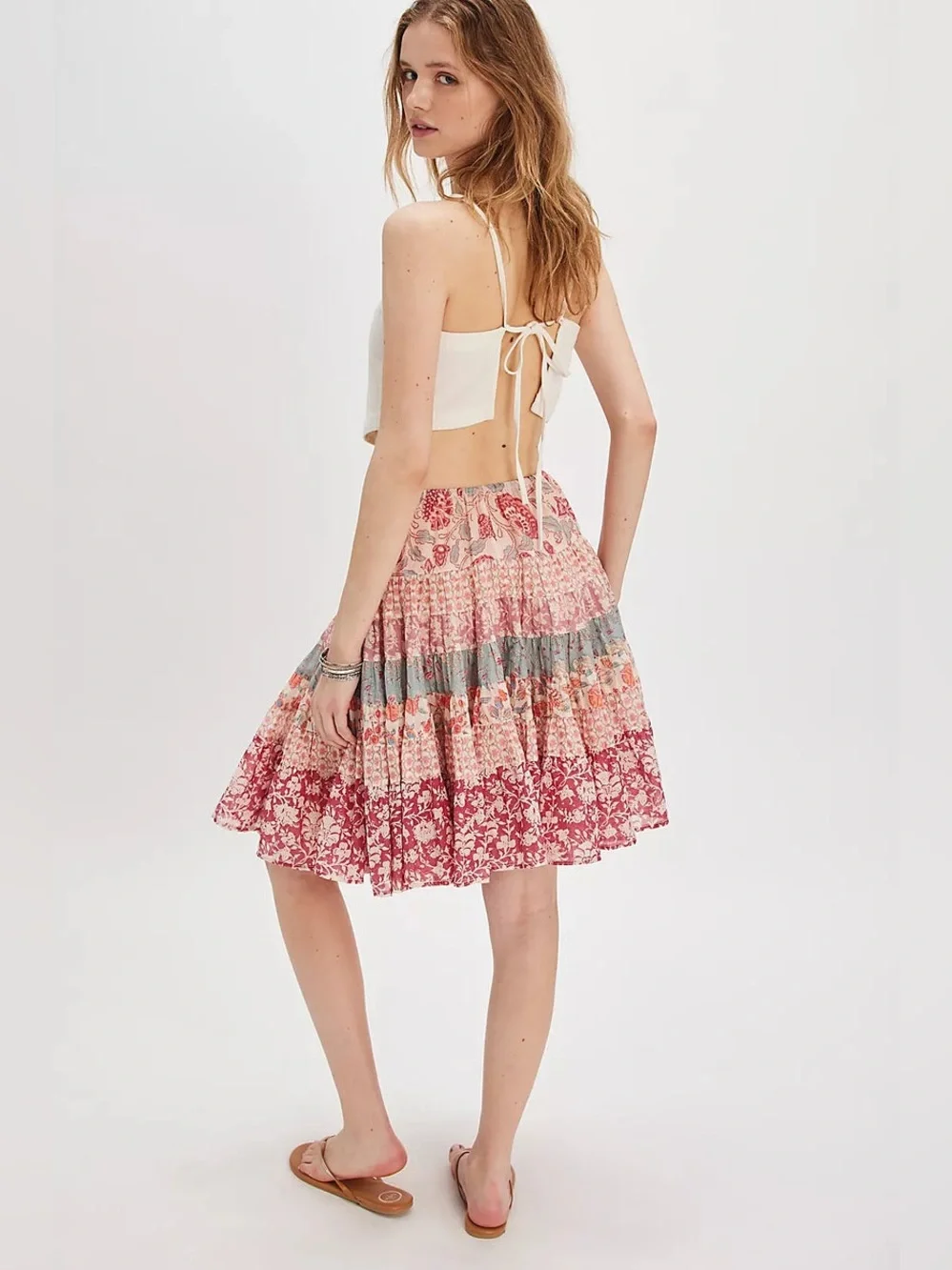 𝓯𝓹 Free People ~ Many Layers Midi Skirt - Picture 9 of 13